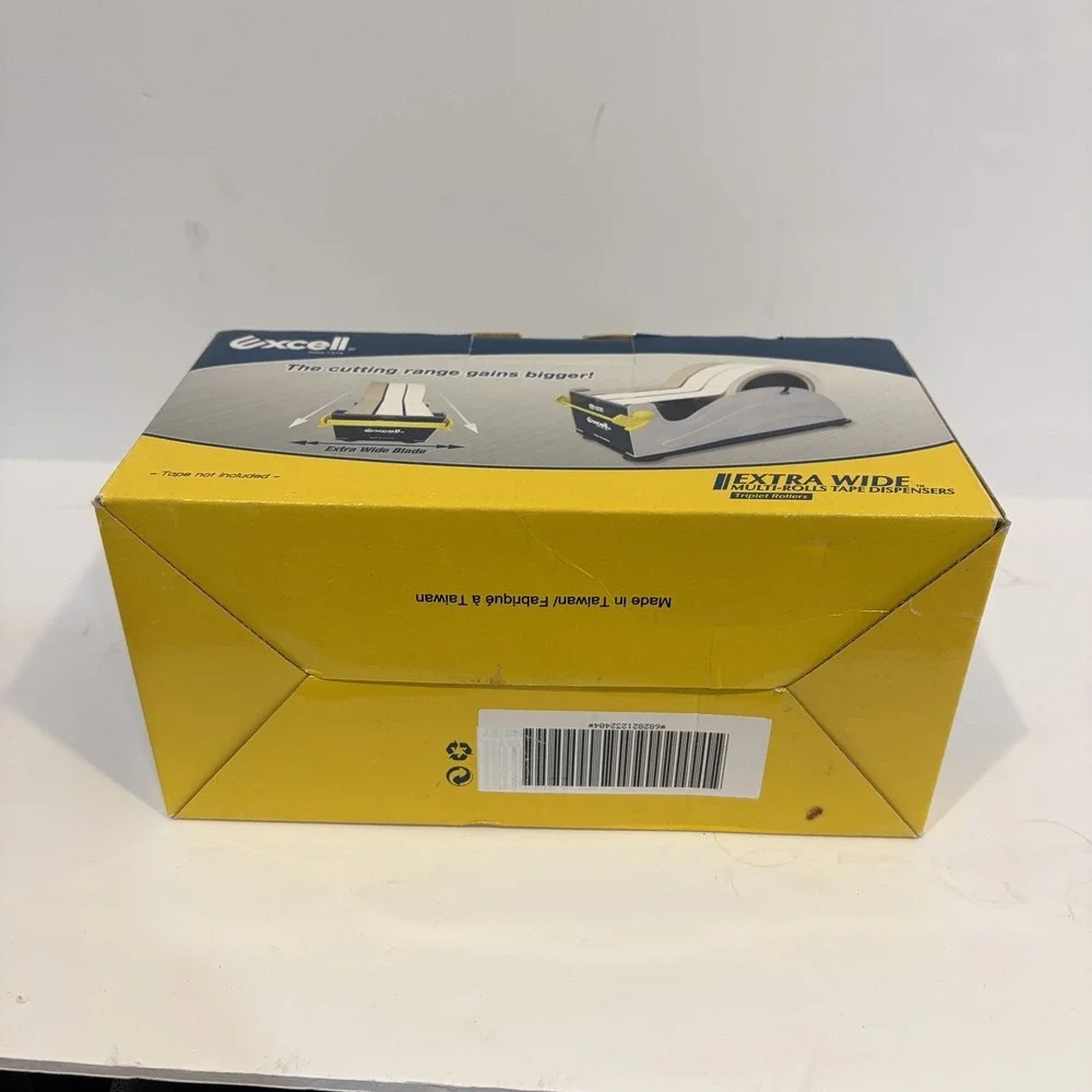 Excell ET-13371 Steel Desktop Tape Dispenser 3 in. width Suction Bottom